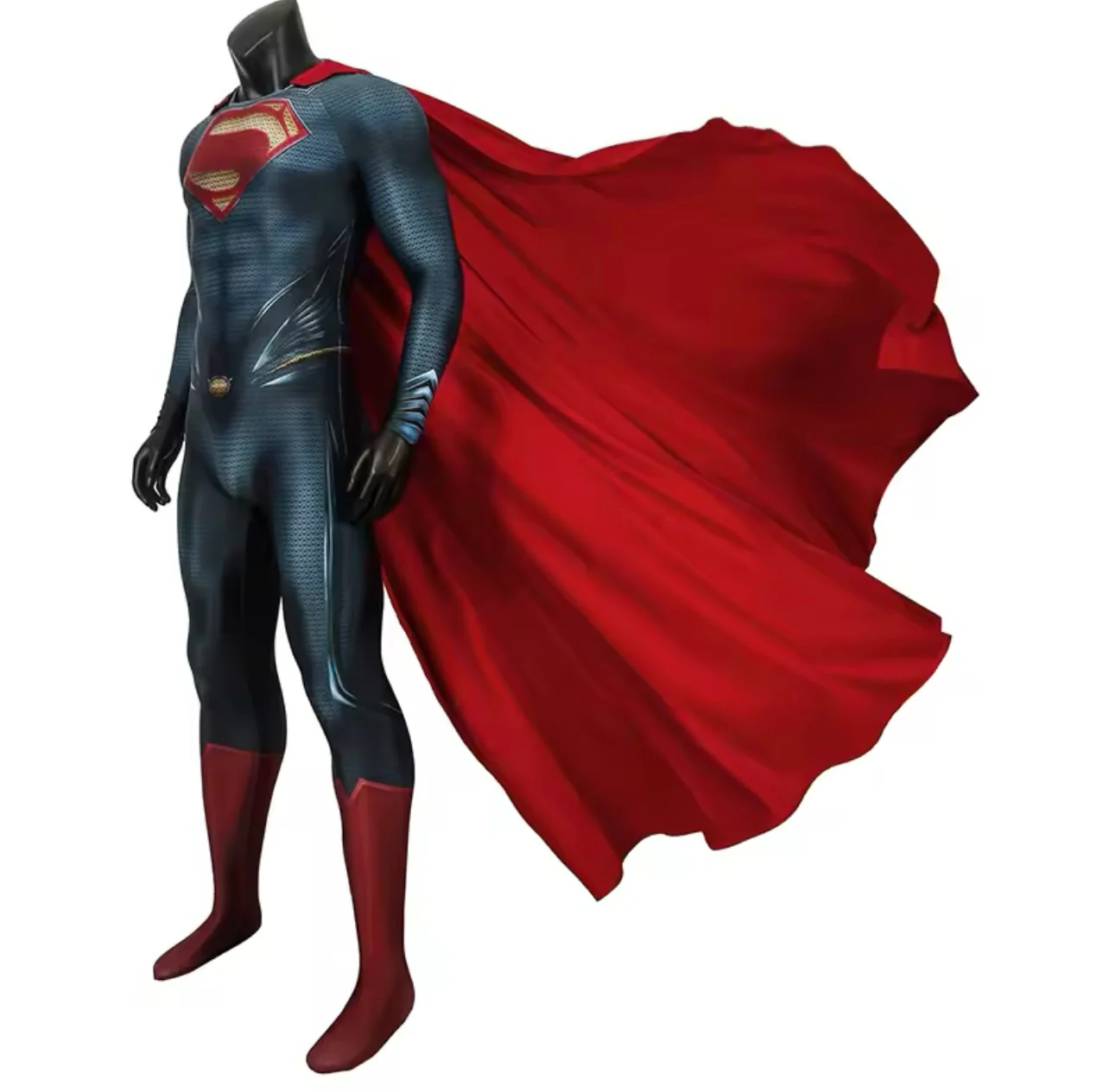 Fantasia Super Homem Superman Liga da Justiça Macacão 3D Cosplay Luxo