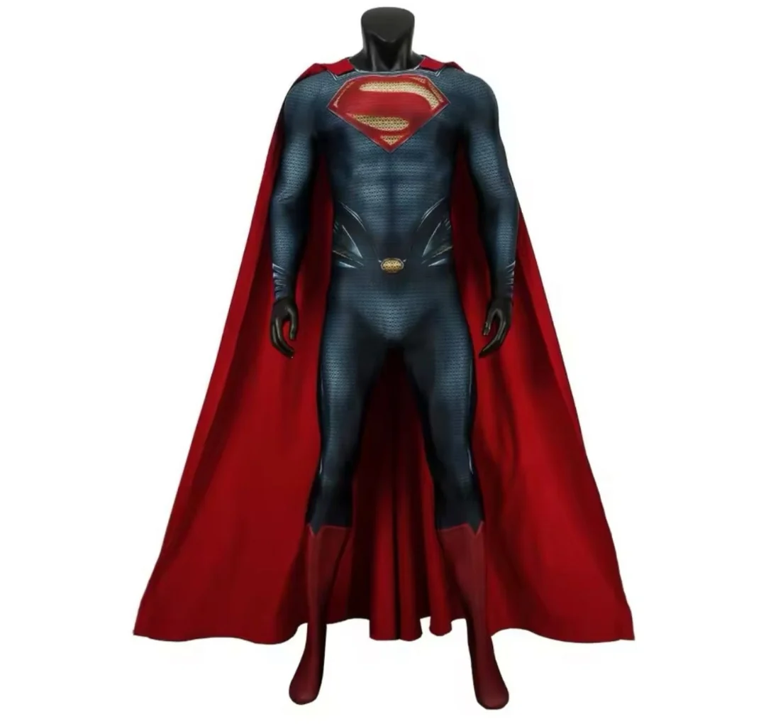 Fantasia Super Homem Superman Liga da Justiça Macacão 3D Cosplay Luxo - imagem 5